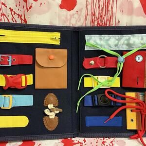 Montessori Busy Board Toddler Sensory Educational toy Fine Motor Basic skills